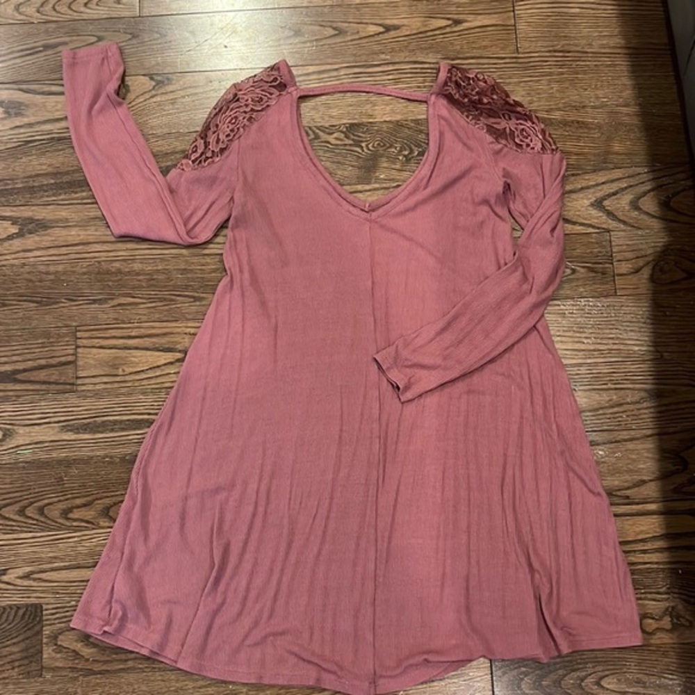 Lightweight ribbed dress. Burgundy color. American Eagle. Woman’s extra small.